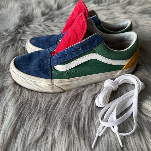 Vans Old Skool Yacht Club Color Block Blue Green Yellow Red - Picture 3 of 8